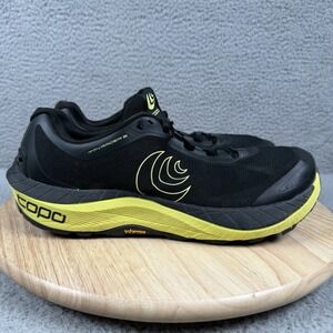 Topo Athletic MTN Racer 3 Mens Size 11 Black Lime Trail Running Shoes Vibram